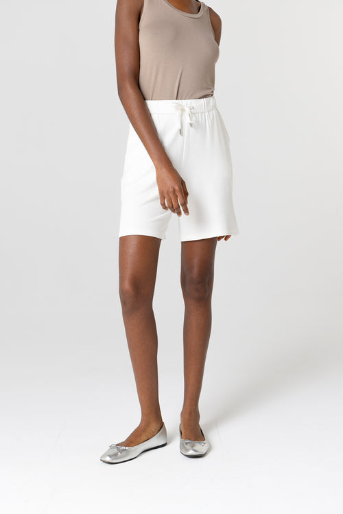 Pantalón blanco de viscosa/elastano - MAJESTIC FILATURES