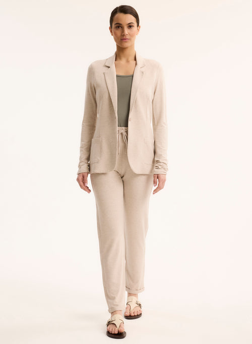 Veste Beige Manches Longues en Viscose / Elasthanne - MAJESTIC FILATURES