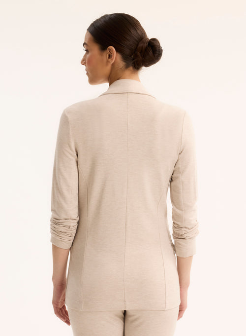 Veste Beige Manches Longues en Viscose / Elasthanne - MAJESTIC FILATURES