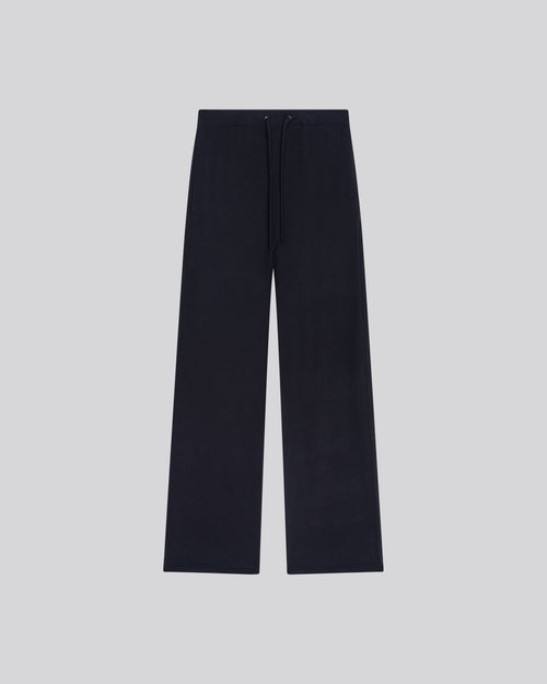 Pantalón azul marino con bolsillos de viscosa y elastano - MAJESTIC FILATURES