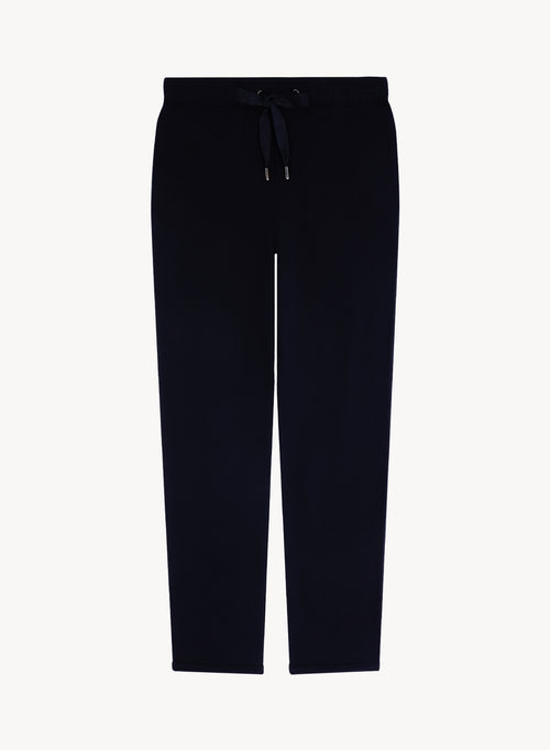 Pantalón Azul Marino con bolsillos en Viscosa / Elastano - MAJESTIC FILATURES