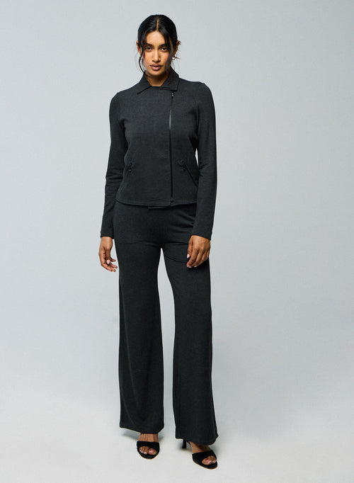 Veste Gris Veste Manches Longues en Viscose / Elasthanne - MAJESTIC FILATURES