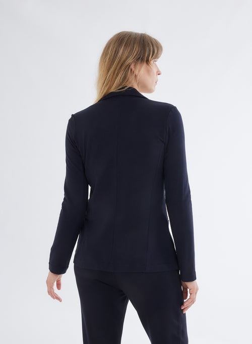 Diane 1-button jacket in Viscose / Elastane - MAJESTIC FILATURES