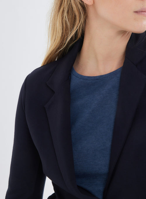 Diane 1-button jacket in Viscose / Elastane - MAJESTIC FILATURES