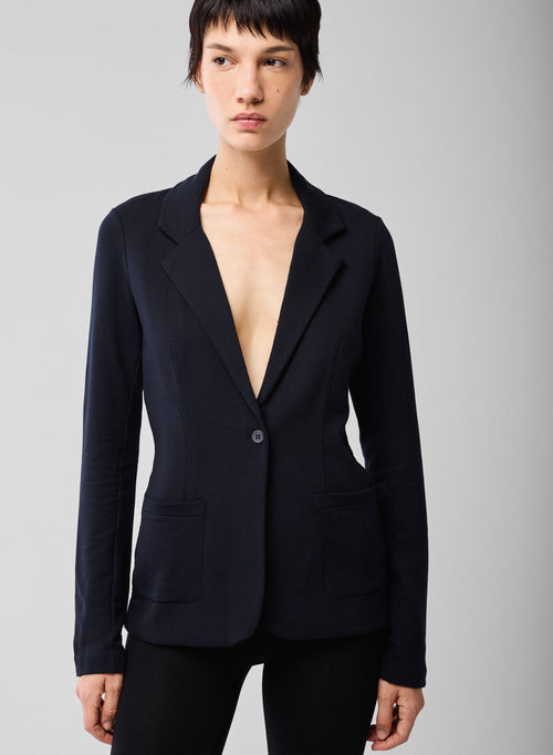 Veste Marine Manches Longues en Viscose / Elasthanne - MAJESTIC FILATURES
