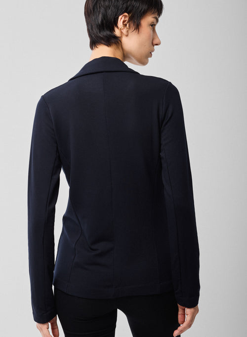 Veste Marine Manches Longues en Viscose / Elasthanne - MAJESTIC FILATURES