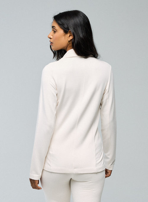 Chaqueta blanca de manga larga de viscosa / elastano - MAJESTIC FILATURES