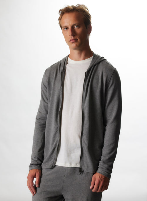 "Viscose / Elastane Fleece hoodie" - MAJESTIC FILATURES