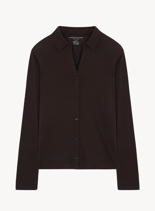 Chemise en coton et cachemire - MAJESTIC FILATURES