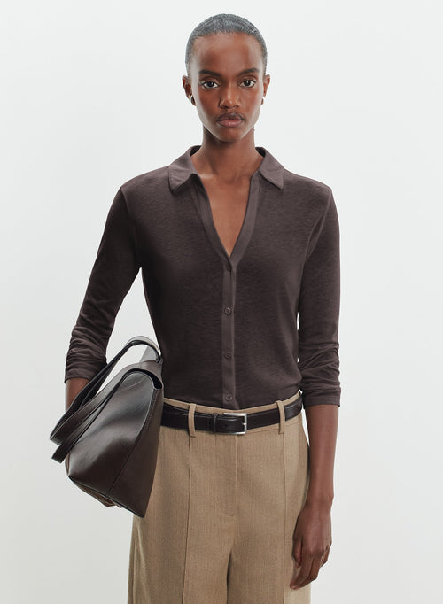 Chemise en coton et cachemire - MAJESTIC FILATURES