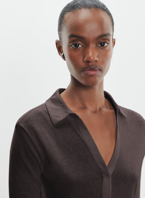 Chemise en coton et cachemire - MAJESTIC FILATURES