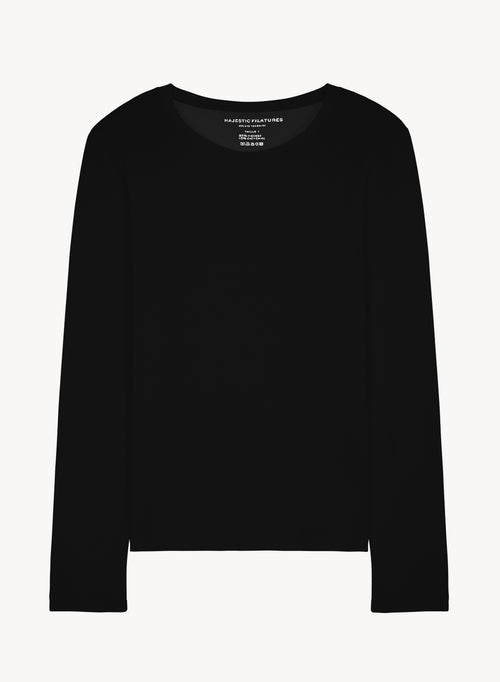 T-shirt en coton et cachemire - MAJESTIC FILATURES