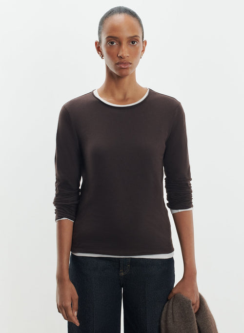 T-shirt en coton organique et cachemire - MAJESTIC FILATURES
