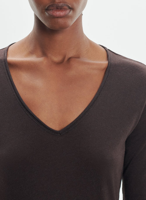 T-shirt en coton organique et cachemire - MAJESTIC FILATURES