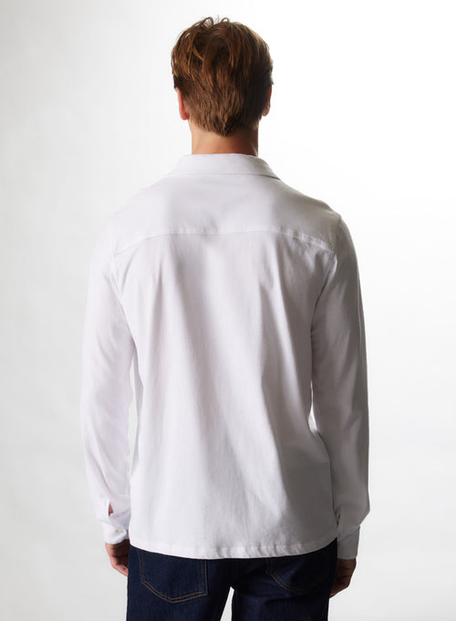 "Deluxe Cotton Long Sleeve Shirt" - MAJESTIC FILATURES