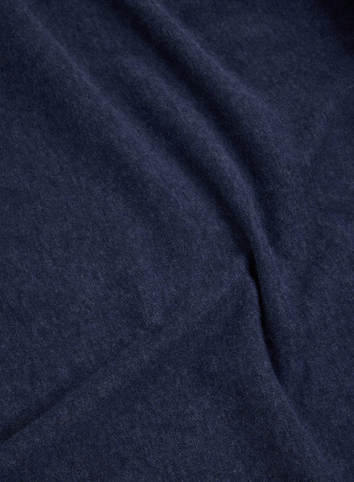 Deluxe Cotton Long Sleeve Navy Shirt - MAJESTIC FILATURES