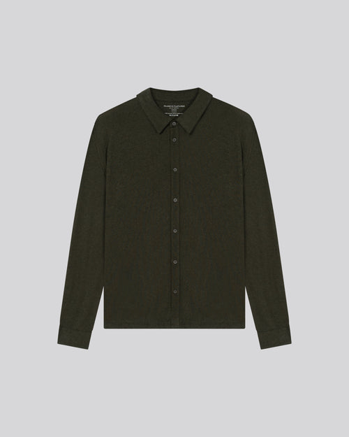 Green Shirt Long-sleeved shirt in organic cotton - MAJESTIC FILATURES