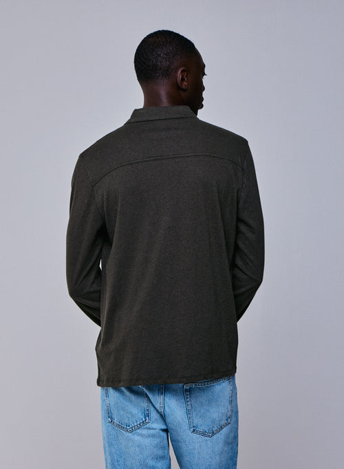 Green Shirt Long-sleeved shirt in organic cotton - MAJESTIC FILATURES