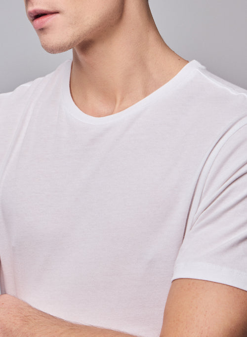 Camiseta Julien cuello redondo manga corta de Algodón Deluxe - MAJESTIC FILATURES
