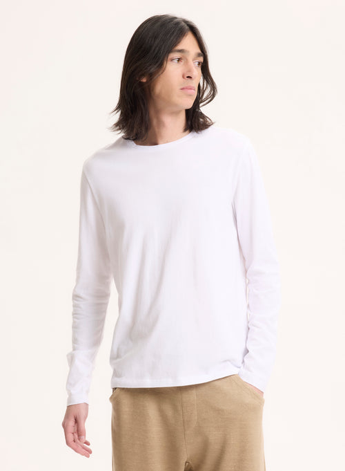 James Deluxe Cotton long sleeve round neck T-shirt - MAJESTIC FILATURES