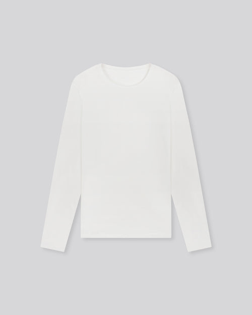 James Deluxe Cotton long sleeve round neck T-shirt - MAJESTIC FILATURES