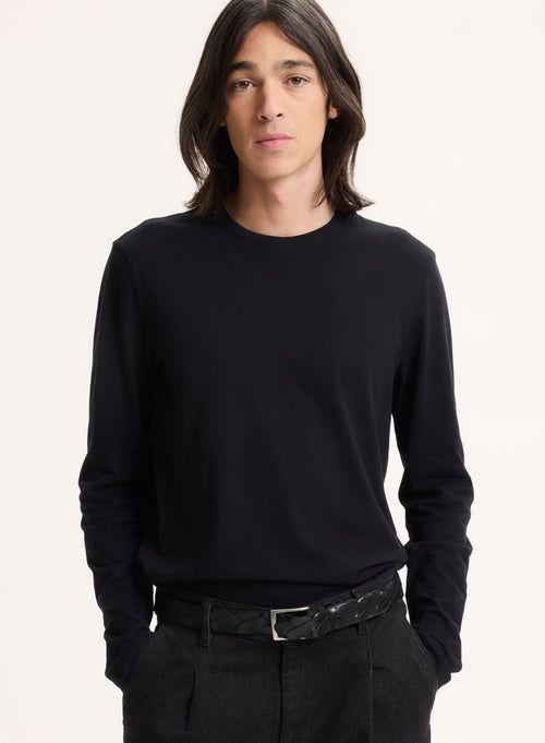 James Deluxe Cotton long sleeve round neck T-shirt - MAJESTIC FILATURES