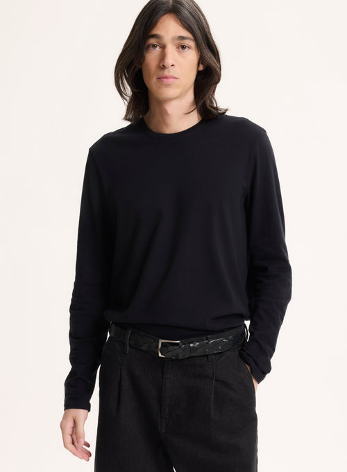 James Deluxe Cotton long sleeve round neck T-shirt - MAJESTIC FILATURES