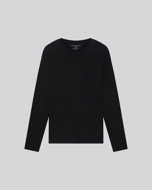 "Camiseta James cuello redondo manga larga de Algodón Deluxe" - MAJESTIC FILATURES