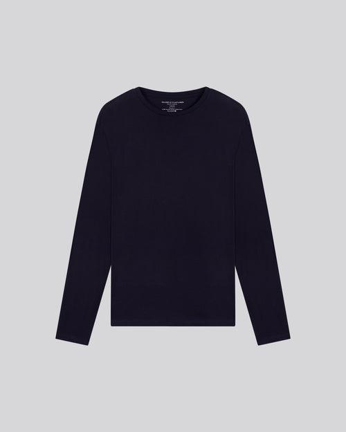 James Deluxe Cotton long sleeve round neck T-shirt - MAJESTIC FILATURES