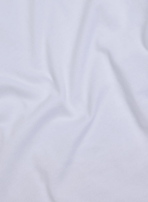 White Round Neck Short Sleeve T-shirt in Deluxe Cotton - MAJESTIC FILATURES