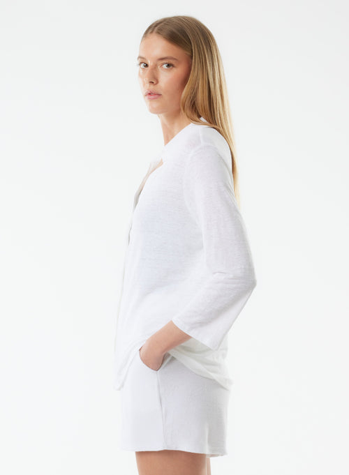 Chemise Blanche Manches 3/4 - MAJESTIC FILATURES