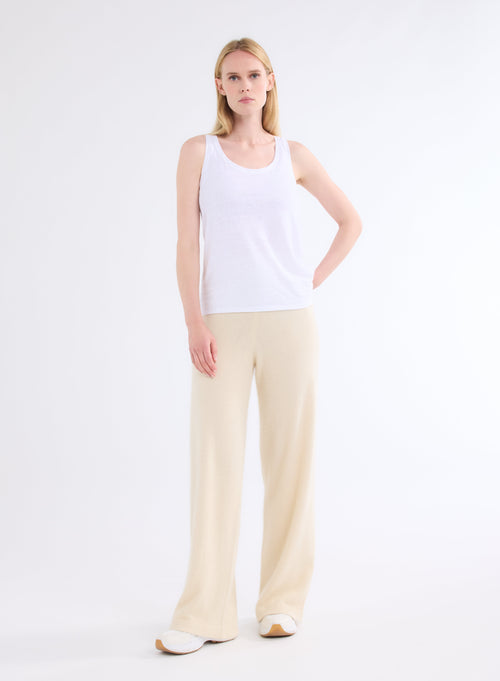 "Laura Linen / Elastane tank top" - MAJESTIC FILATURES