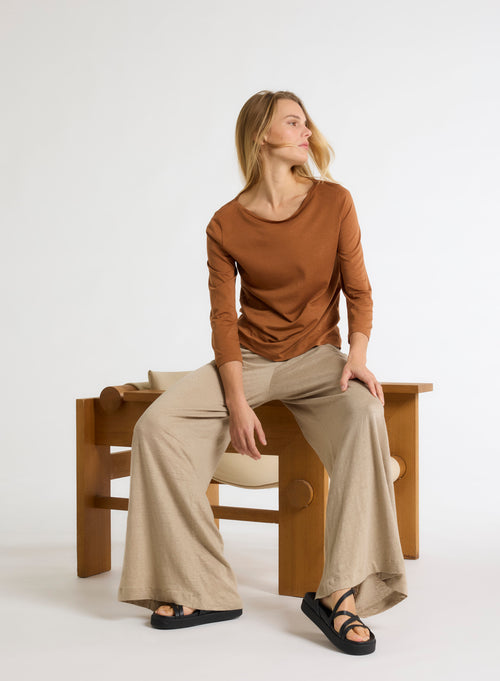 Pantalon Beige - MAJESTIC FILATURES