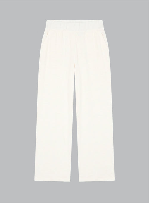 Pantalón blanco de lino y elastano - MAJESTIC FILATURES