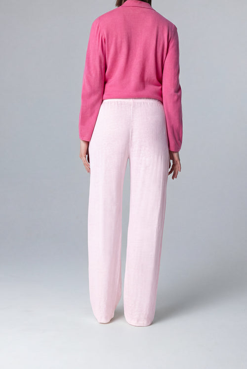 Pantalon Rose en Lin / Elasthanne - MAJESTIC FILATURES