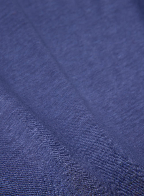 Chemise Venice blue Col Chemise Manches Longues en Lin / Elasthanne - MAJESTIC FILATURES
