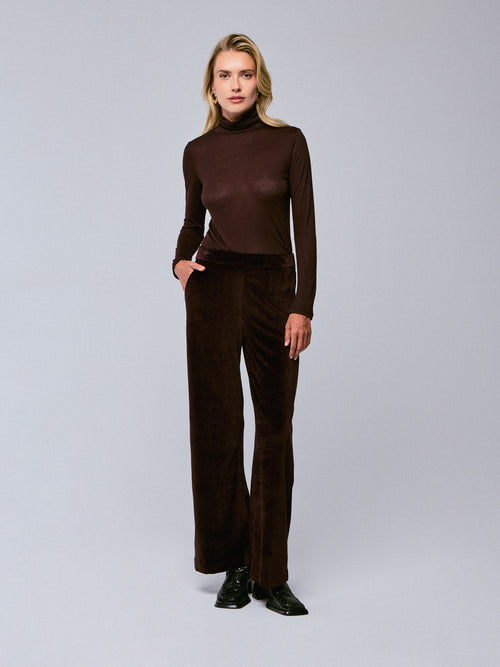 Pantalon Violet en Coton Organique / Modal / Elasthanne - MAJESTIC FILATURES