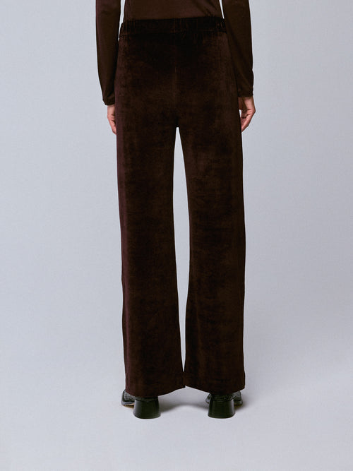 Purple pants in organic cotton / modal / elastane - MAJESTIC FILATURES