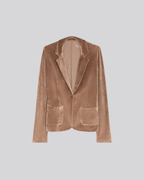 Veste Beige Veste Manches Longues en Coton Organique / Modal / Elasthanne - MAJESTIC FILATURES