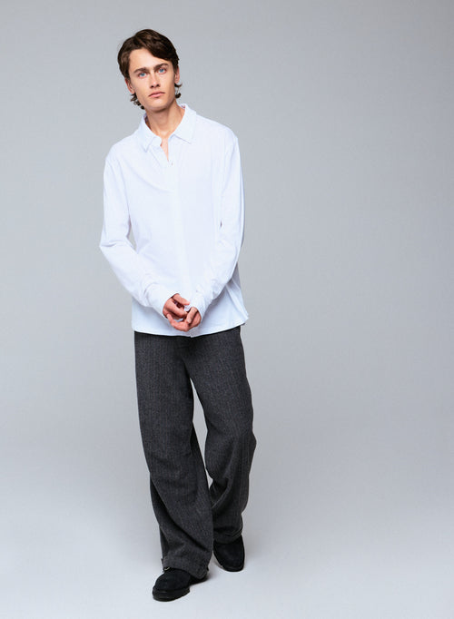 Weißes Hemd mit langen Ärmeln - MAJESTIC FILATURES