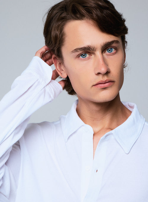 Weißes Hemd mit langen Ärmeln - MAJESTIC FILATURES