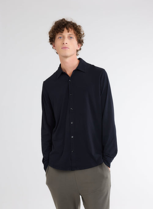 Grey Organic Cotton Artisanal Deying Shirt MEN|Majestic Filatures - MAJESTIC FILATURES