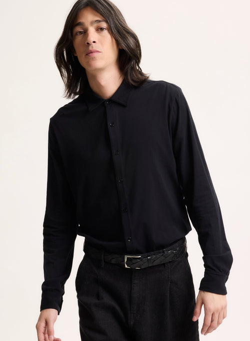 Black Long Sleeve Shirt - MAJESTIC FILATURES