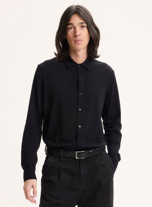 Black Long Sleeve Shirt - MAJESTIC FILATURES