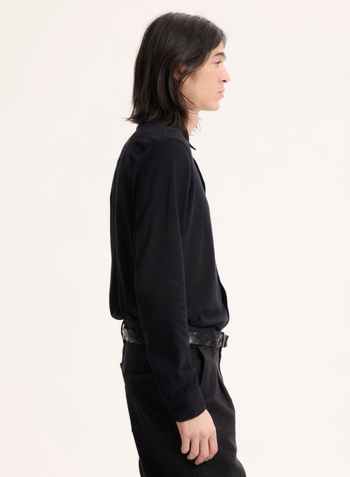 Black Long Sleeve Shirt - MAJESTIC FILATURES