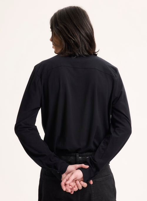 Black Long Sleeve Shirt - MAJESTIC FILATURES