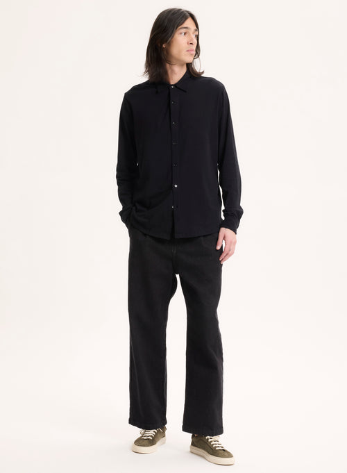 Black Long Sleeve Shirt - MAJESTIC FILATURES