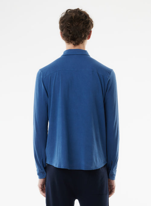 Chemise Bleue Manches Longues - MAJESTIC FILATURES