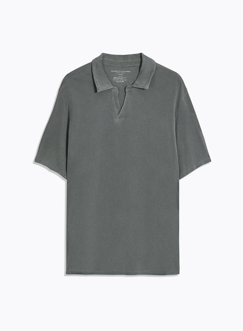 Polo Gris Col Polo Manches Courtes - MAJESTIC FILATURES