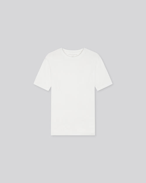 White Harold short-sleeved round-neck T-shirt in organic cotton - MAJESTIC FILATURES